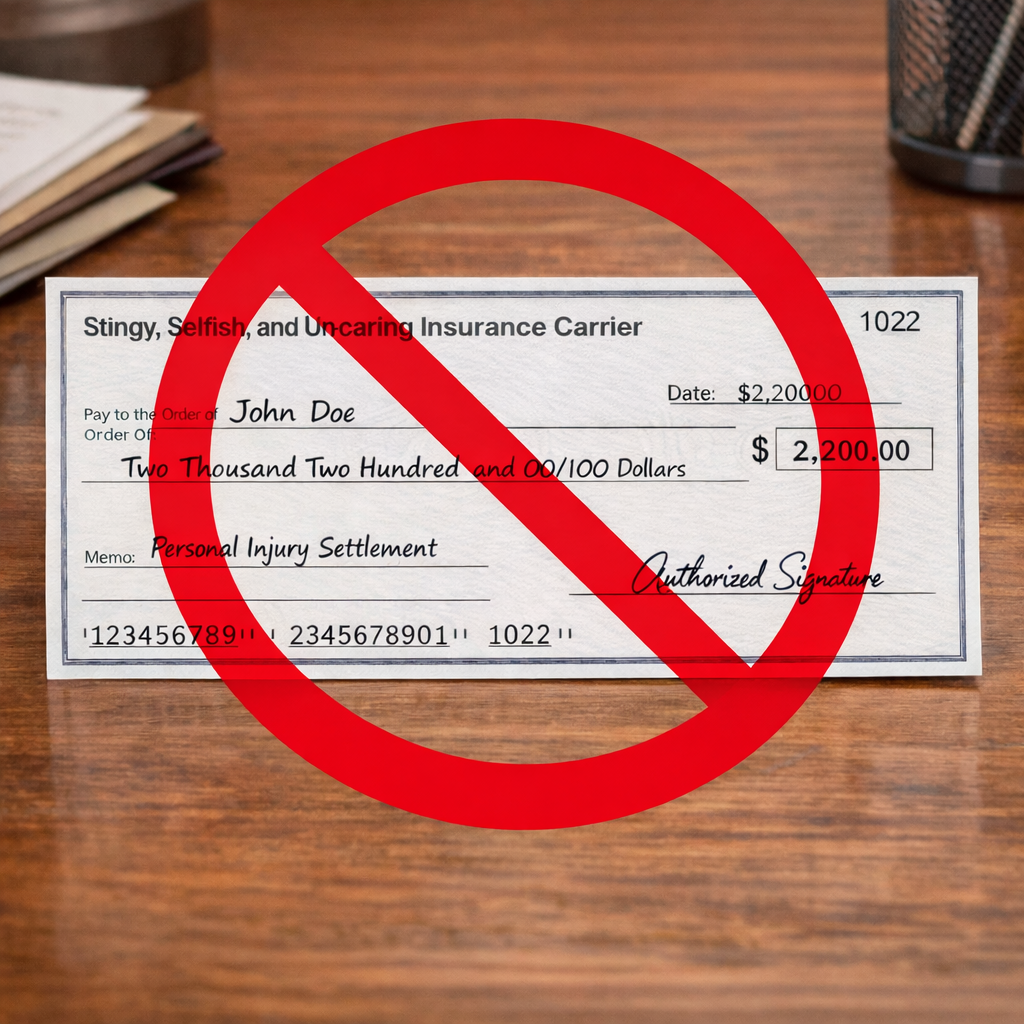 Should You Accept the Insurance Company’s First Offer in Your Personal Injury Case?