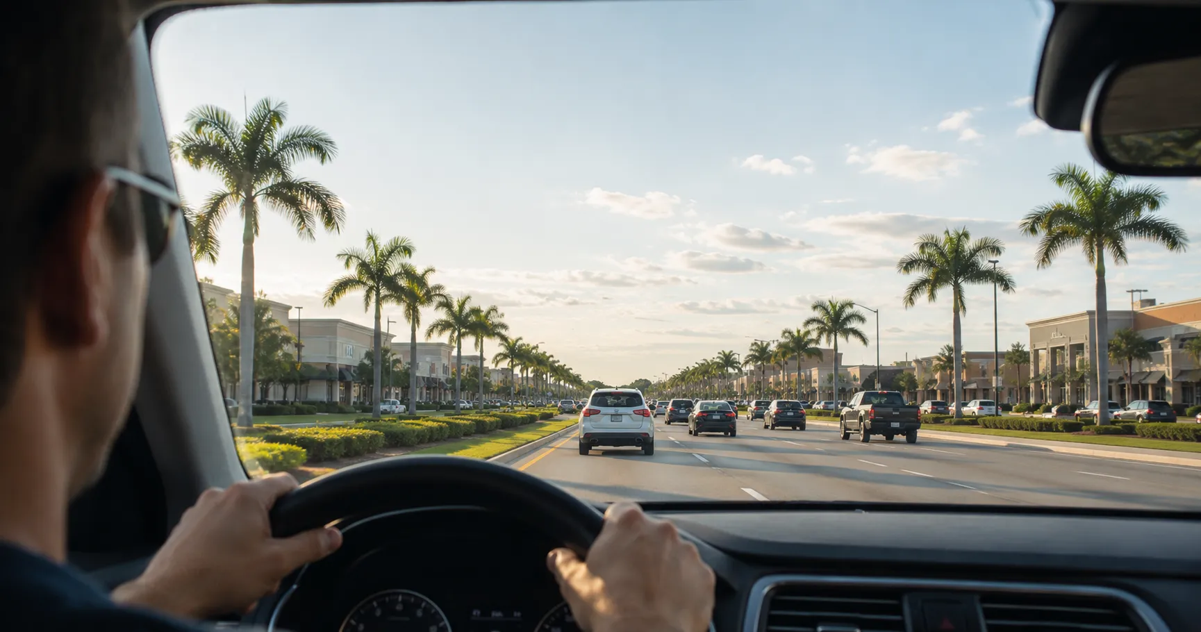Busy traffic on State Road 54 in Wesley Chapel Florida