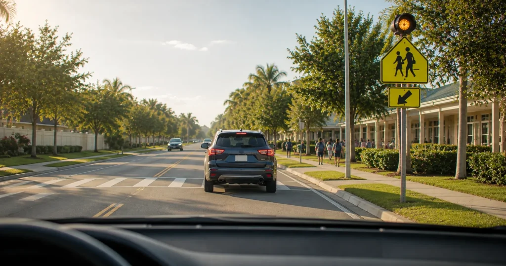 Parent leaving early to give buses and teen drivers extra room on a school morning